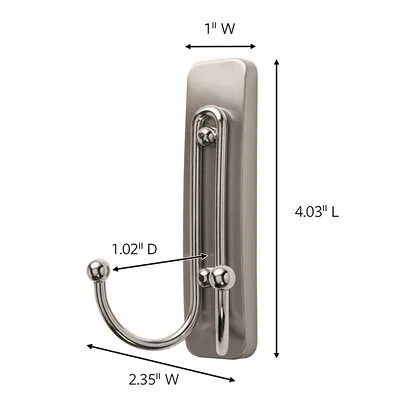 3M Command Satin Nickel Small Hook