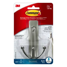 3M Command Satin Nickel Small Hook