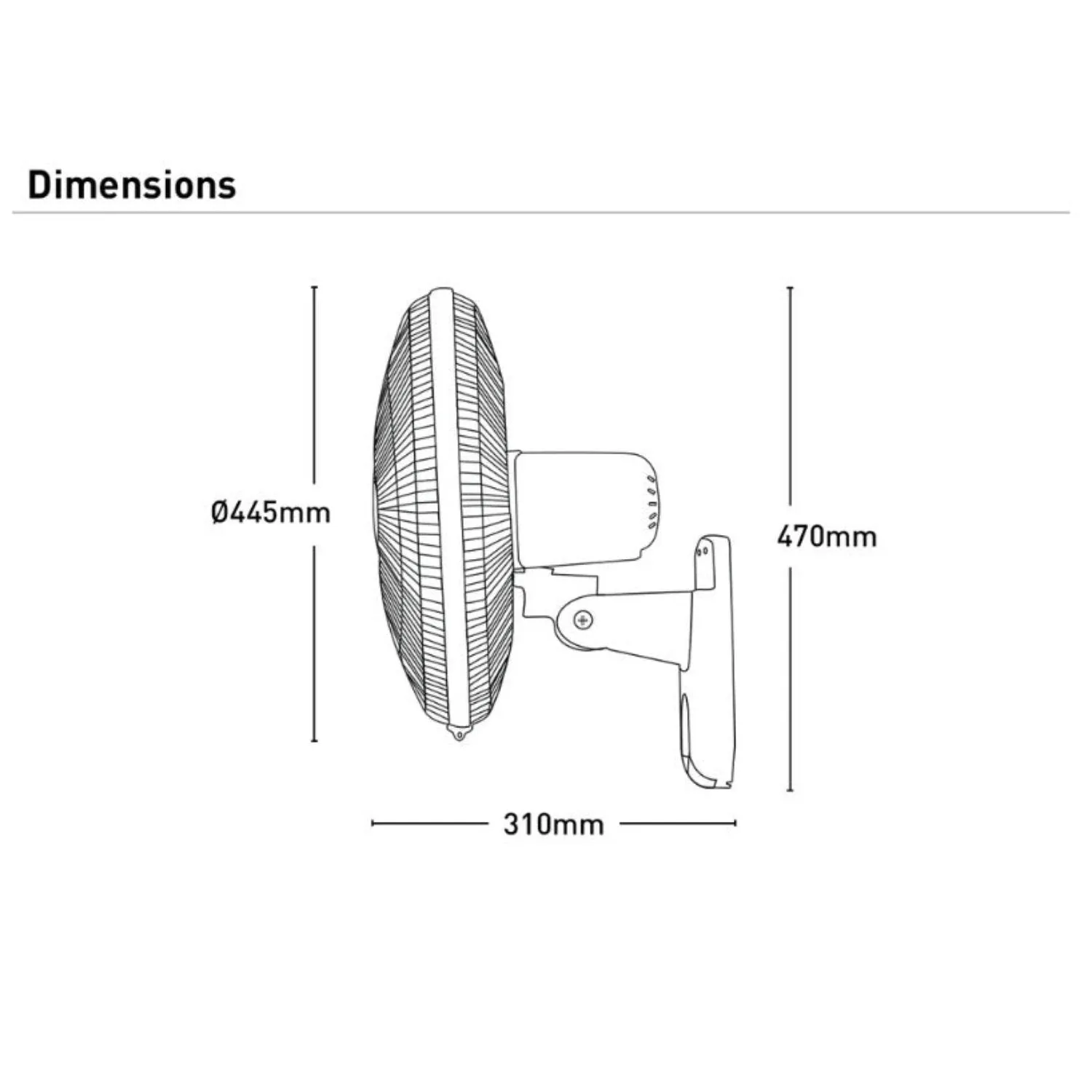 400mm Wall Fan With Remote Control