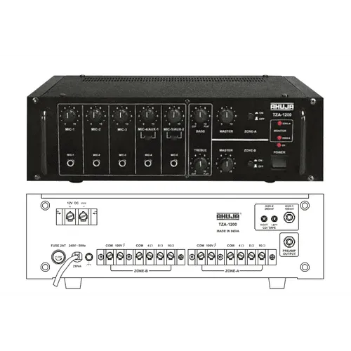 Ahuja TZA1200 Two Zone PA Mixer Amplifier