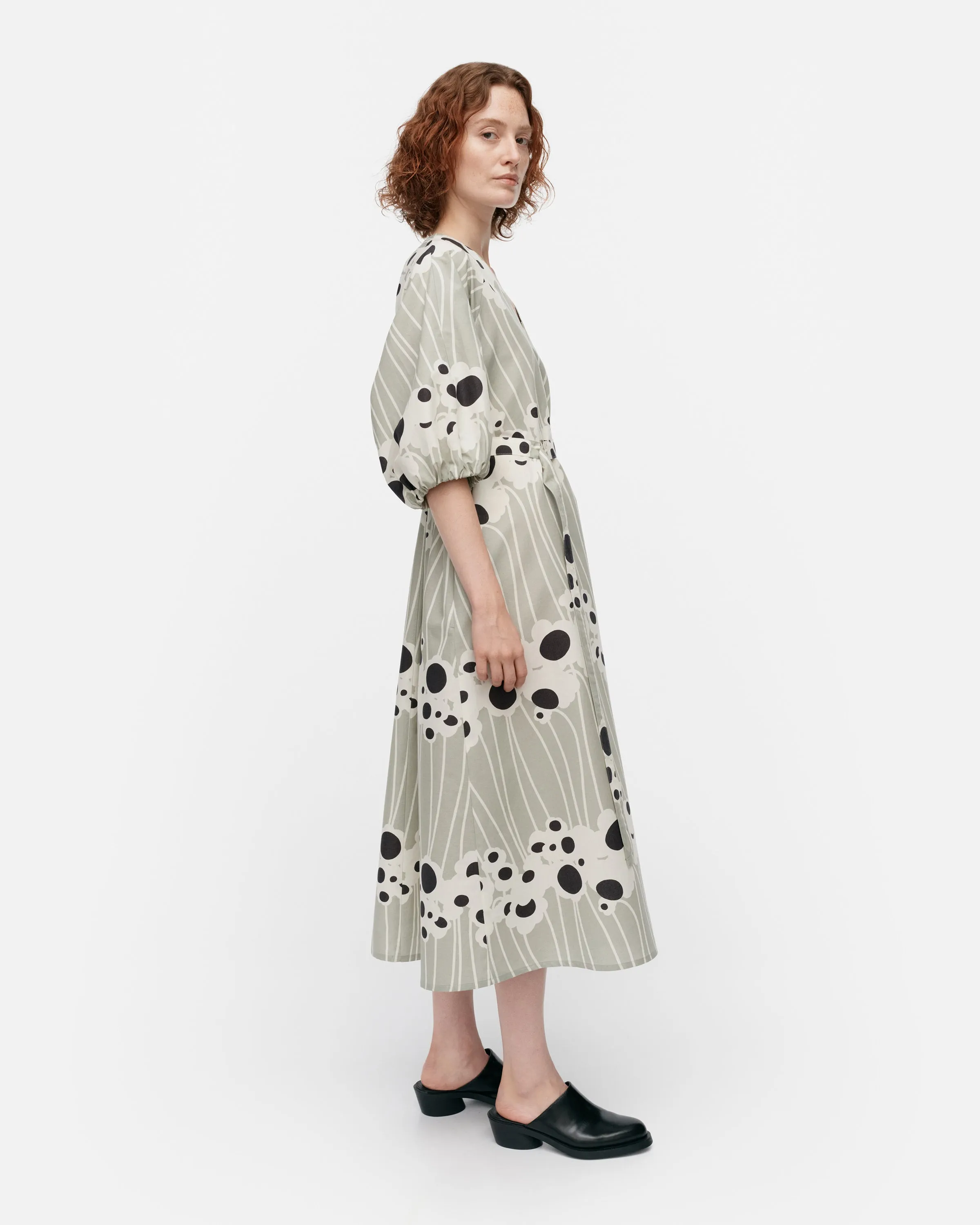 Aiva Lammet Cotton Linen Dress 126cm