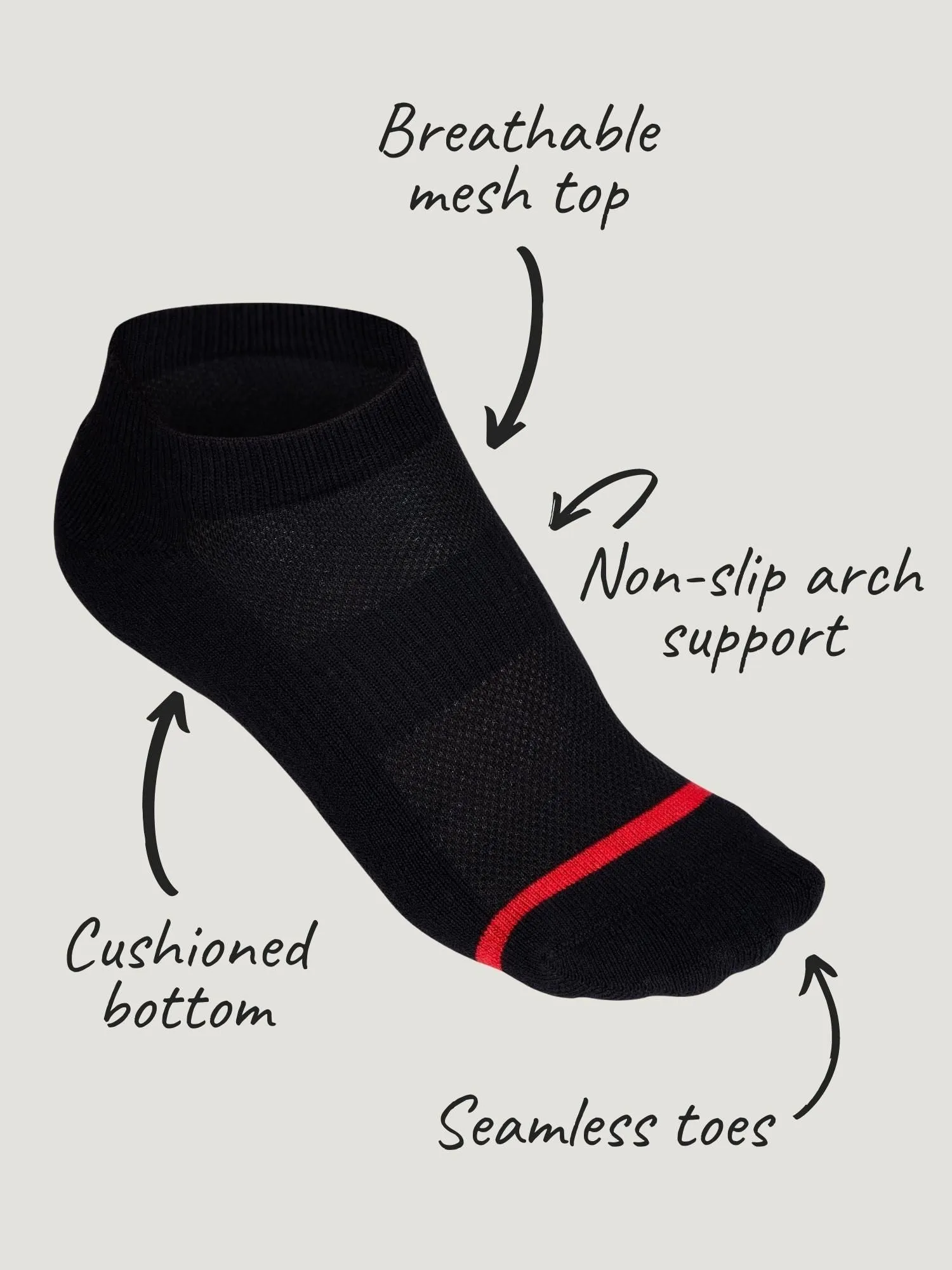 All Black 3-Pack Ankle Socks