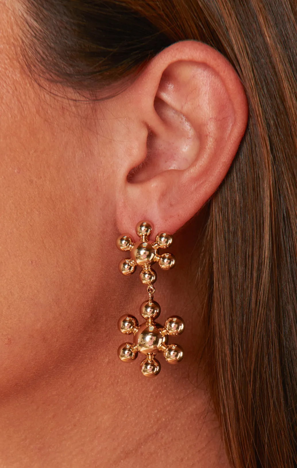 ALV Jewels Flower Lover Drop Studs ~ Gold