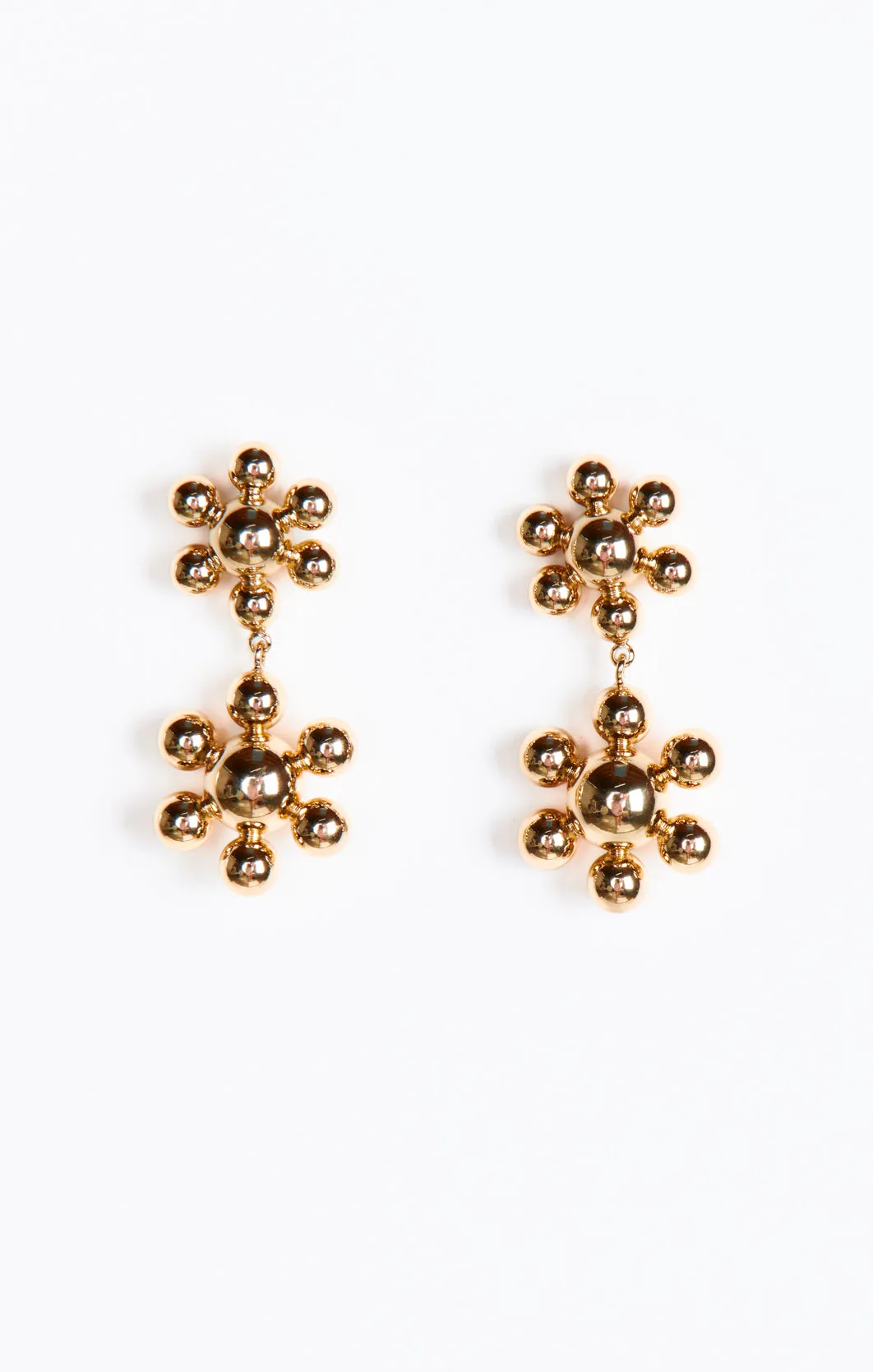 ALV Jewels Flower Lover Drop Studs ~ Gold