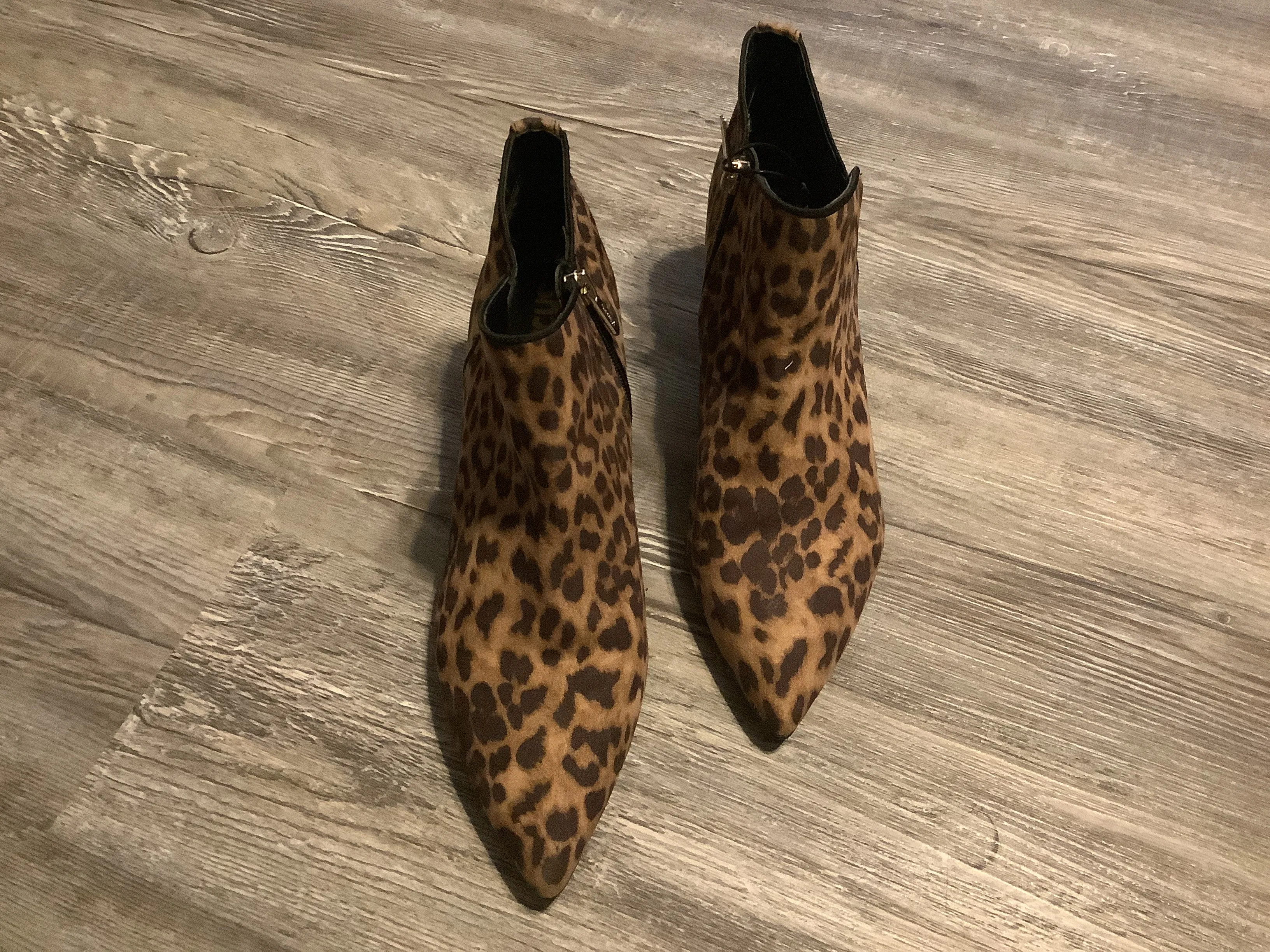 Animal Print Boots Ankle Heels Circus By Sam Edelman, Size 9.5