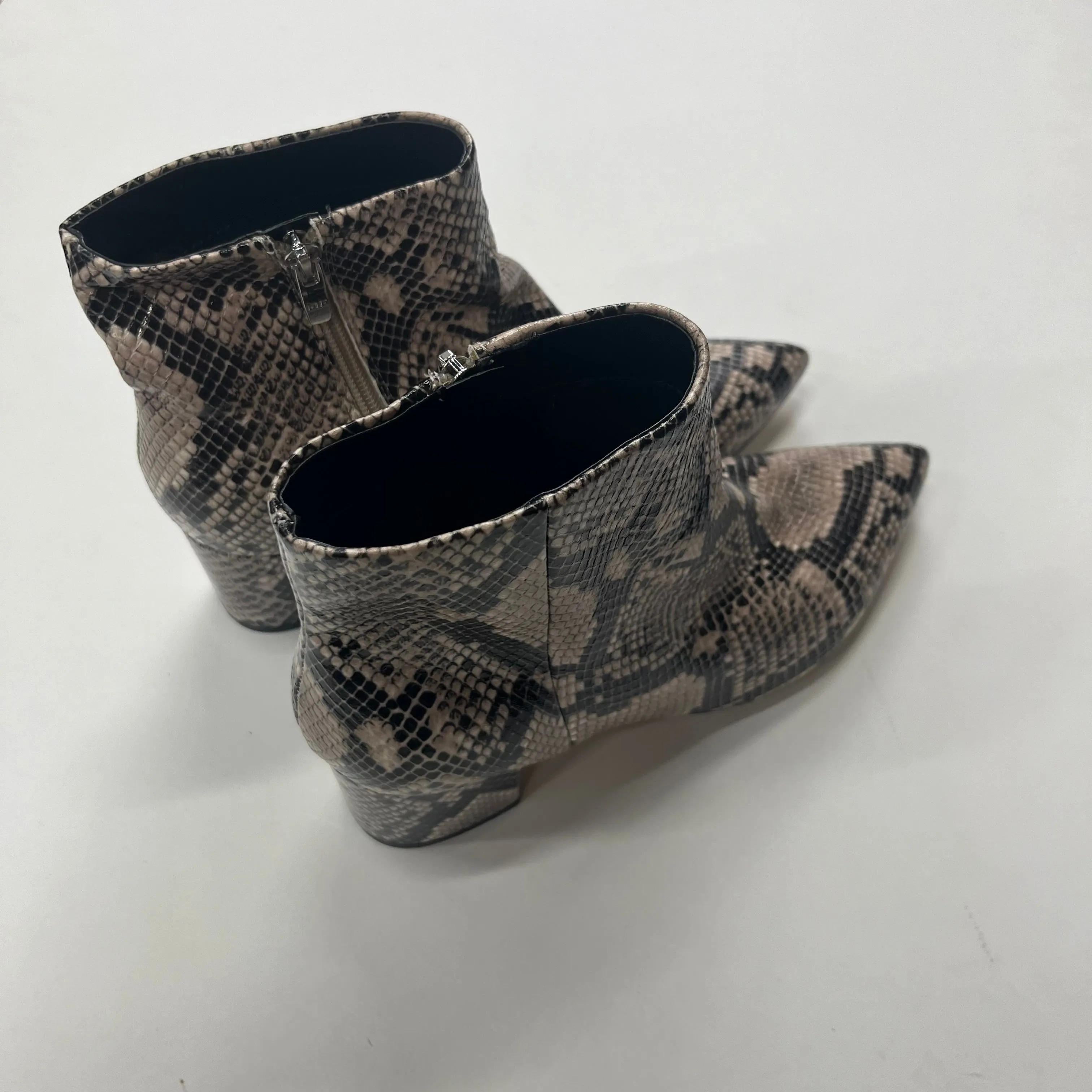 Animal Print Boots Ankle Heels Marc Fisher, Size 8.5