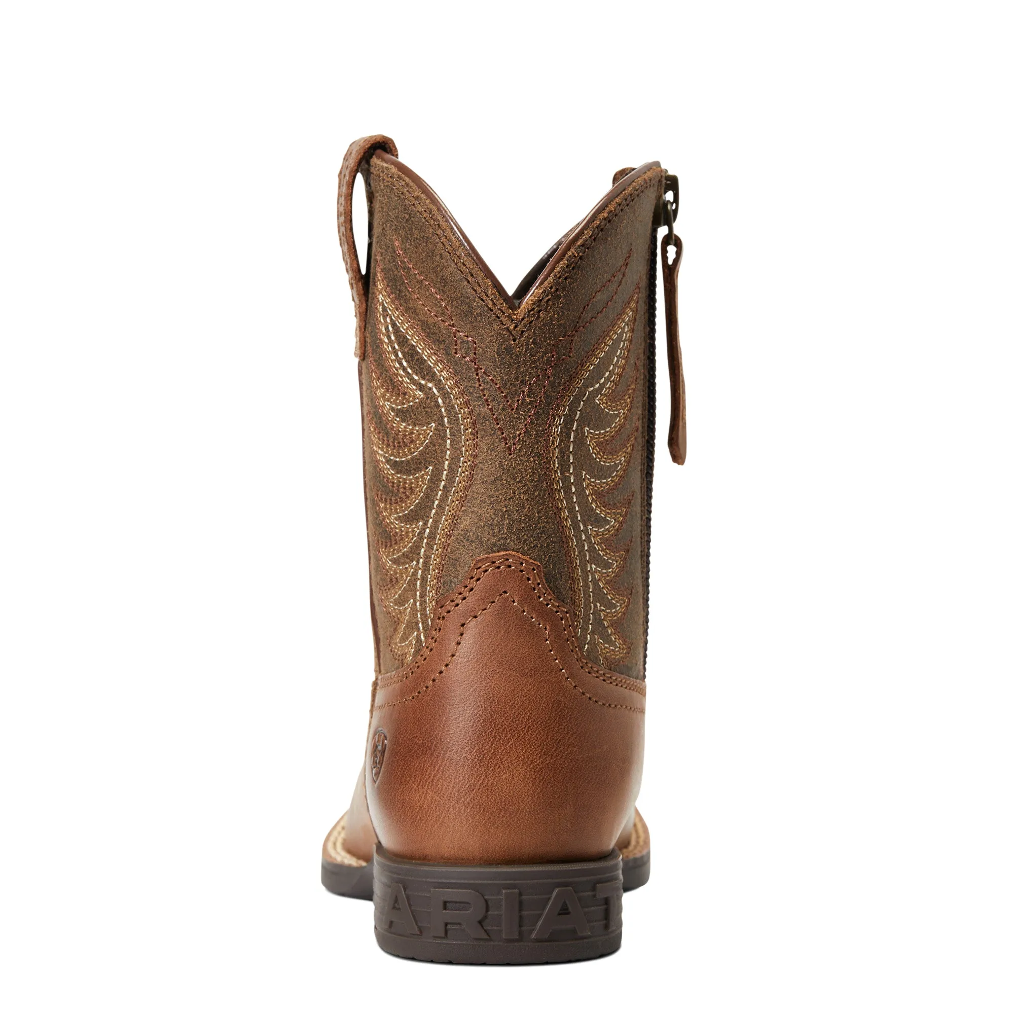 Ariat Children's Amos Sorrel Crunch & Army Green Western Boots 10040334