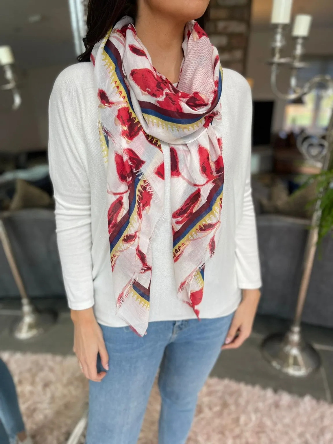 Big Flower Scarf