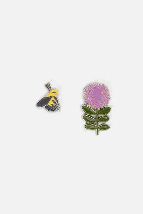 Blue Bee Pin Set