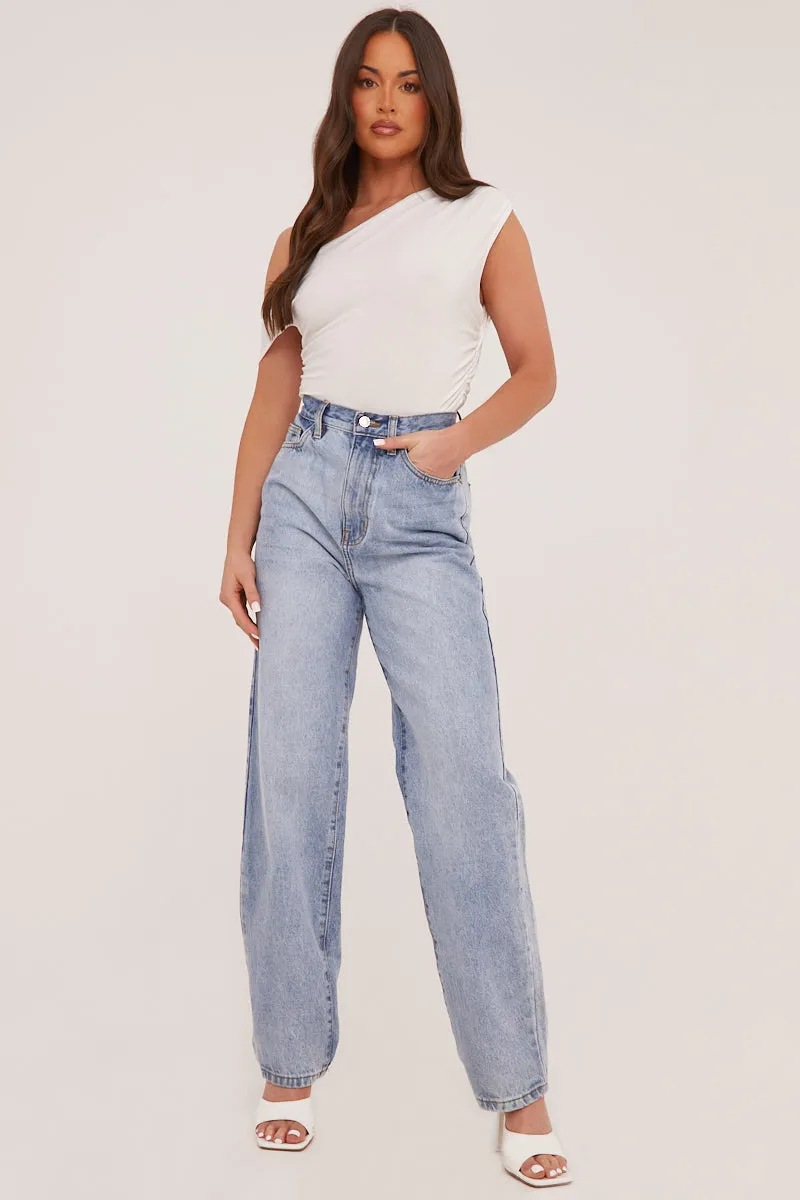 Blue Denim Extra Long Straight Leg Jeans - Blaise