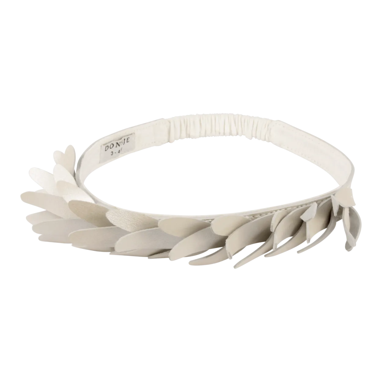 Bola Headband | Off White Metallic Leather