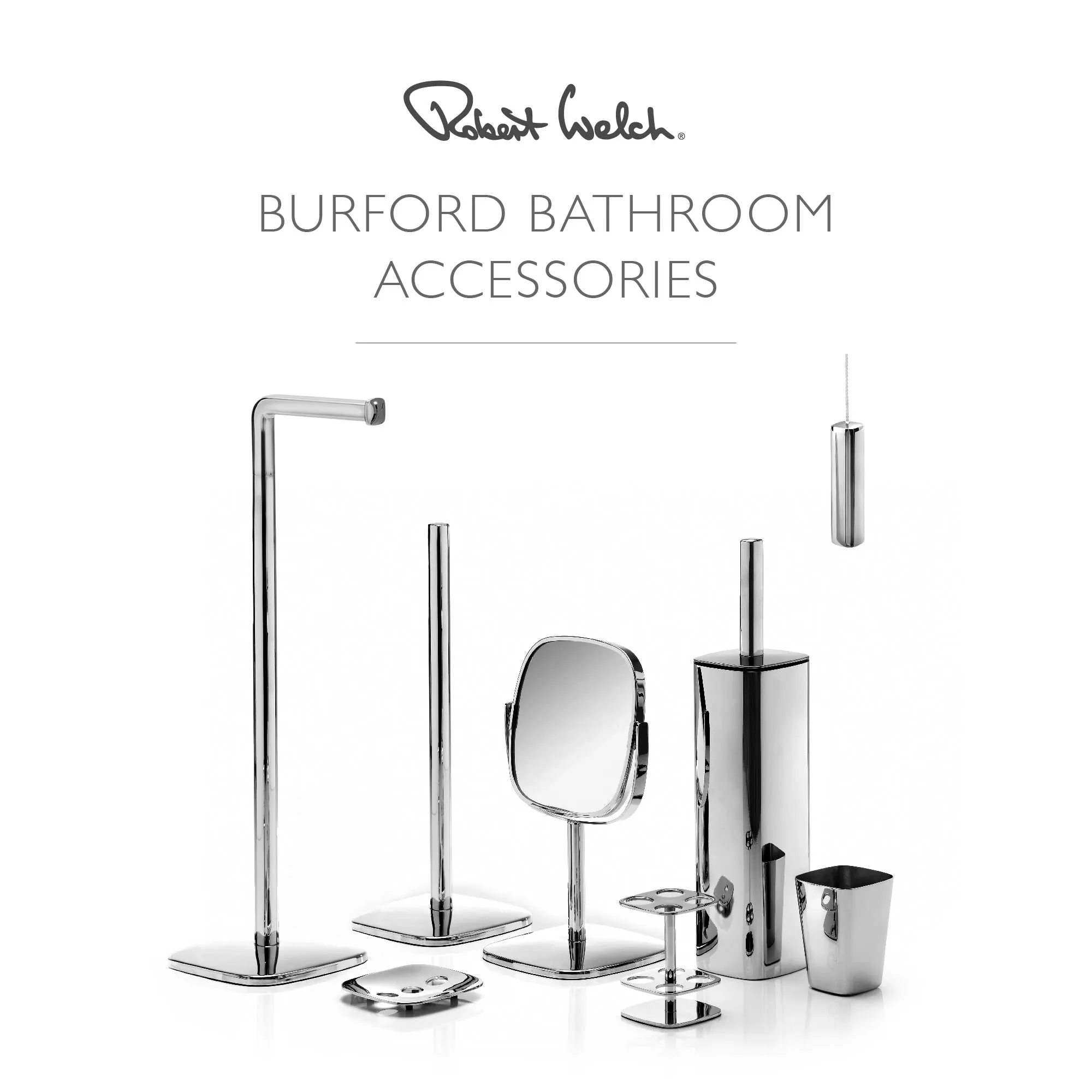 Burford Toilet Brush Holder with Toilet Roll Floor Stand