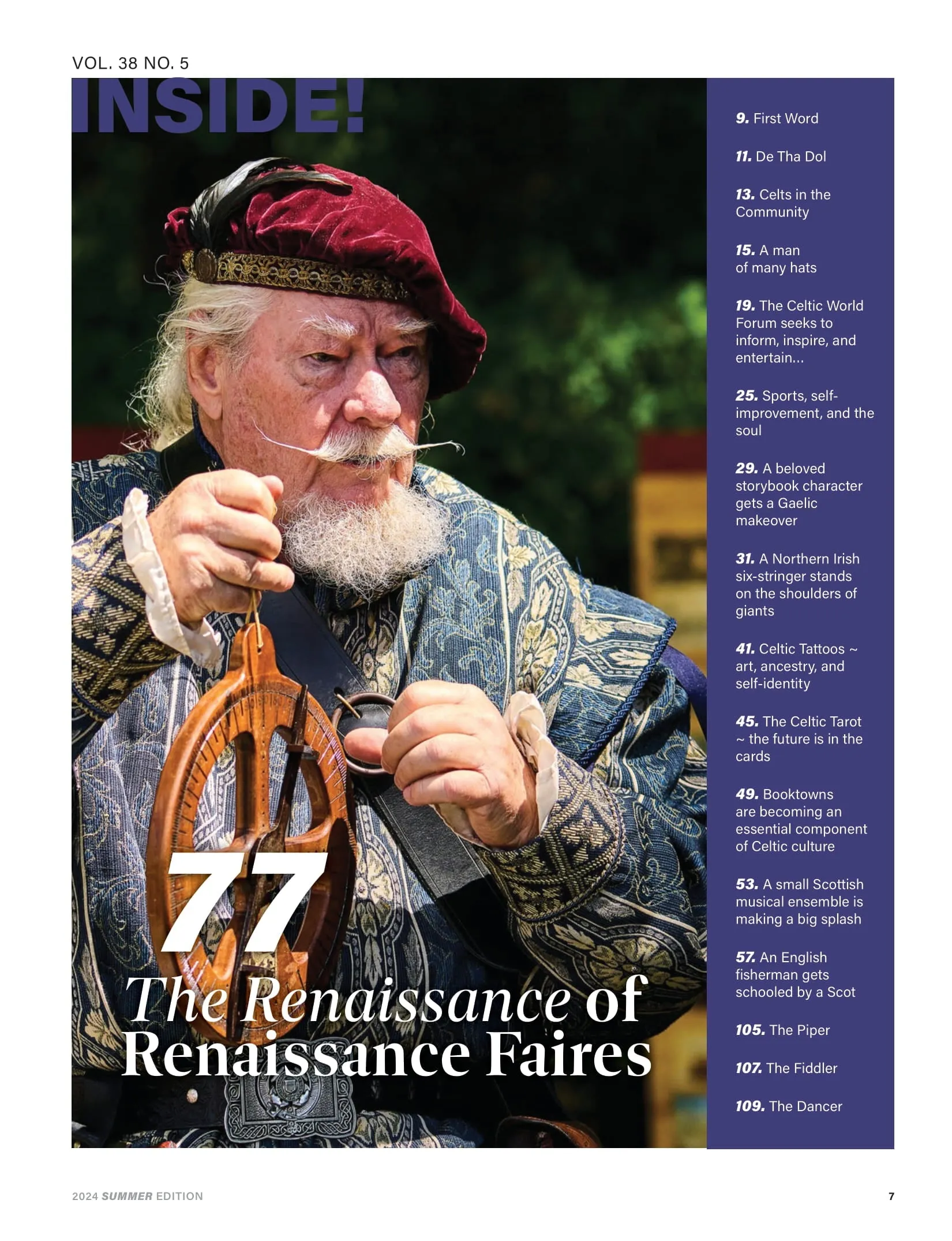 Celtic Life International - Summer 2024: The Renaissance of Renaissance Faires, Celtic Tattoos, Paddington Goes Gaelic Inspiration Orchestra, Highland Games, Festivals Guide, Celtic Tarot & More!