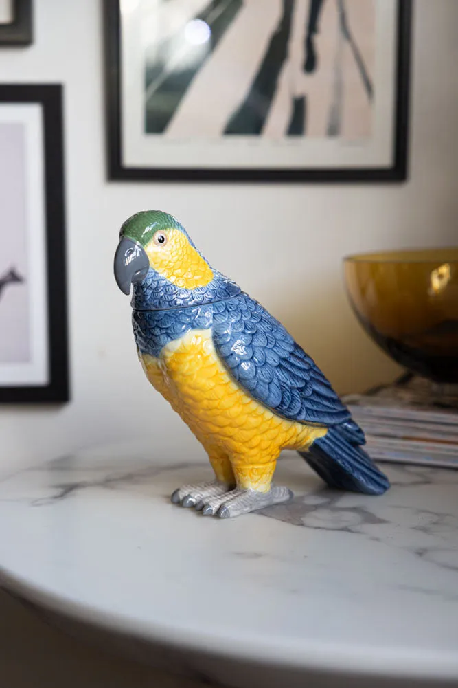 Ceramic Parrot Storage Jar