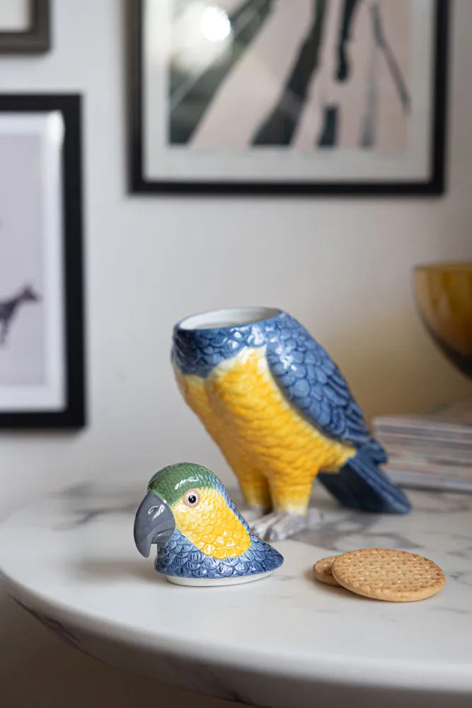 Ceramic Parrot Storage Jar