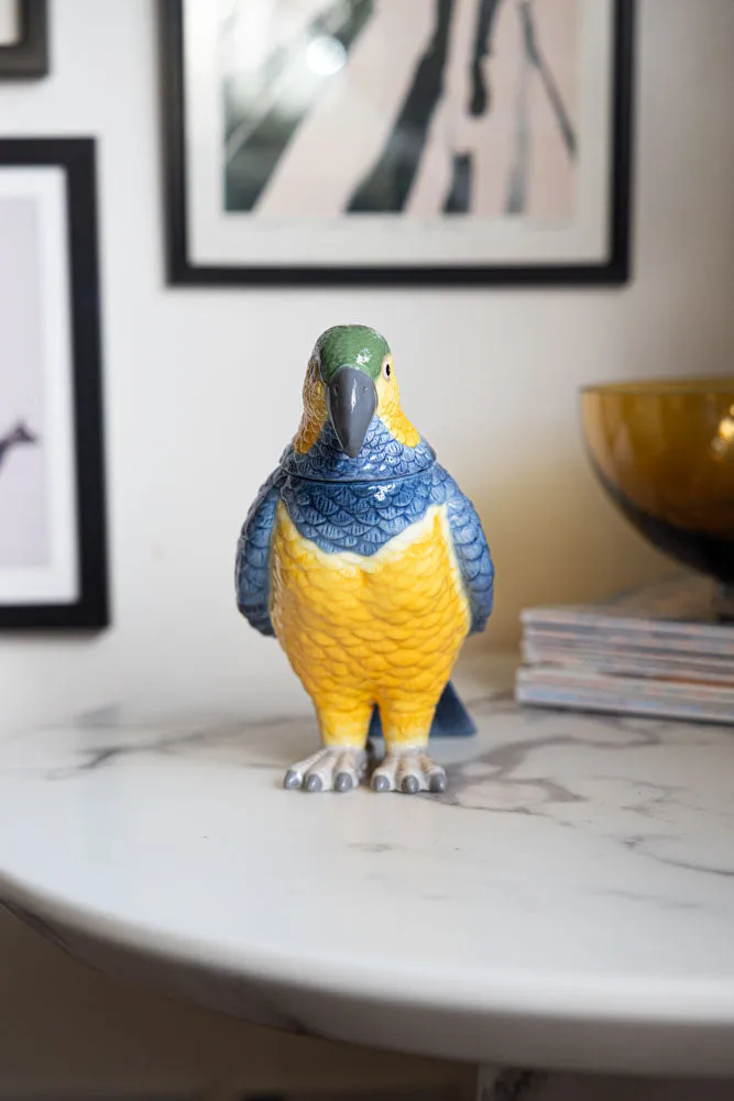 Ceramic Parrot Storage Jar