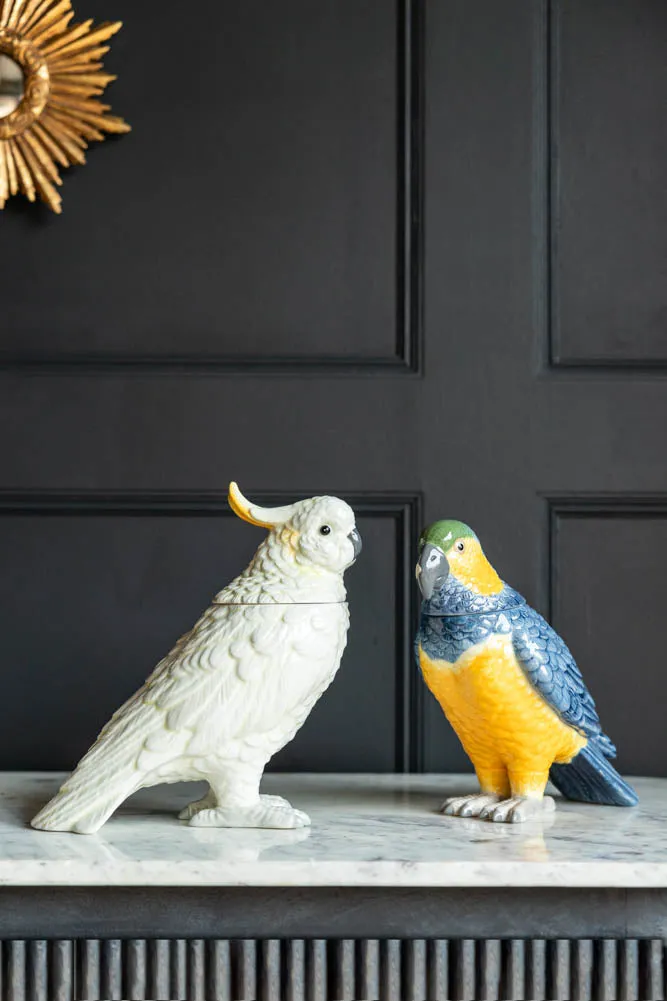 Ceramic Parrot Storage Jar