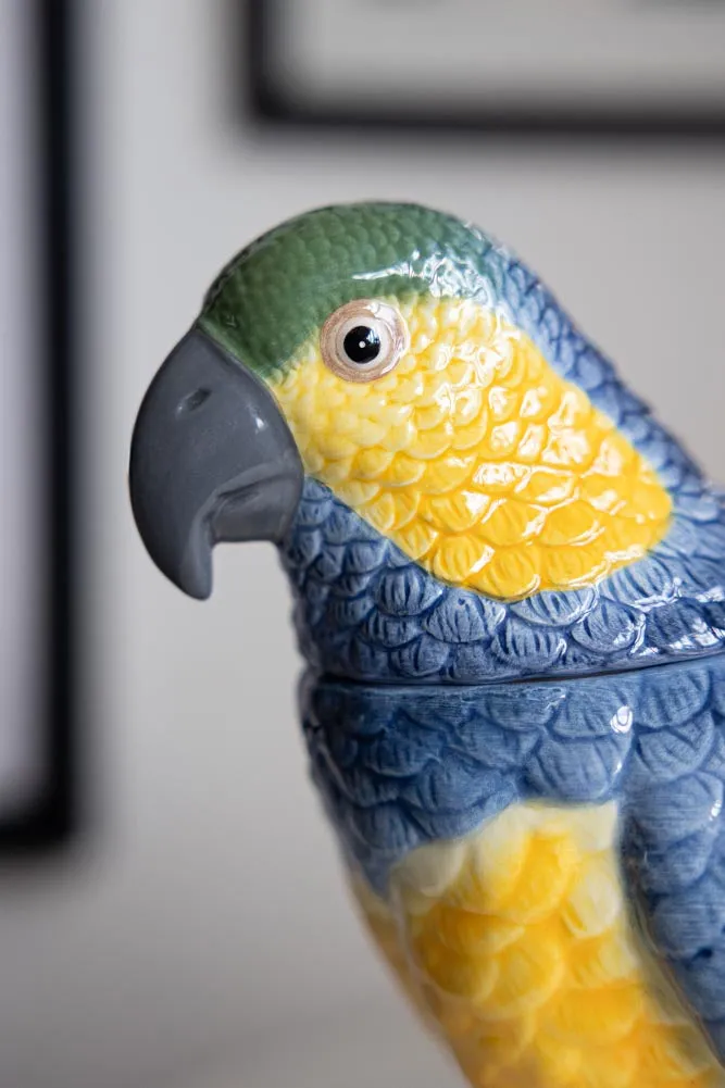 Ceramic Parrot Storage Jar