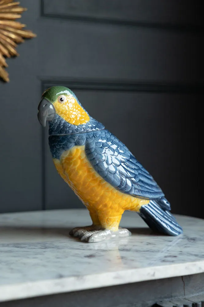 Ceramic Parrot Storage Jar