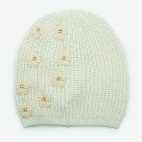 CHUNKY HAT WITH EMBROIDERY FLOWER