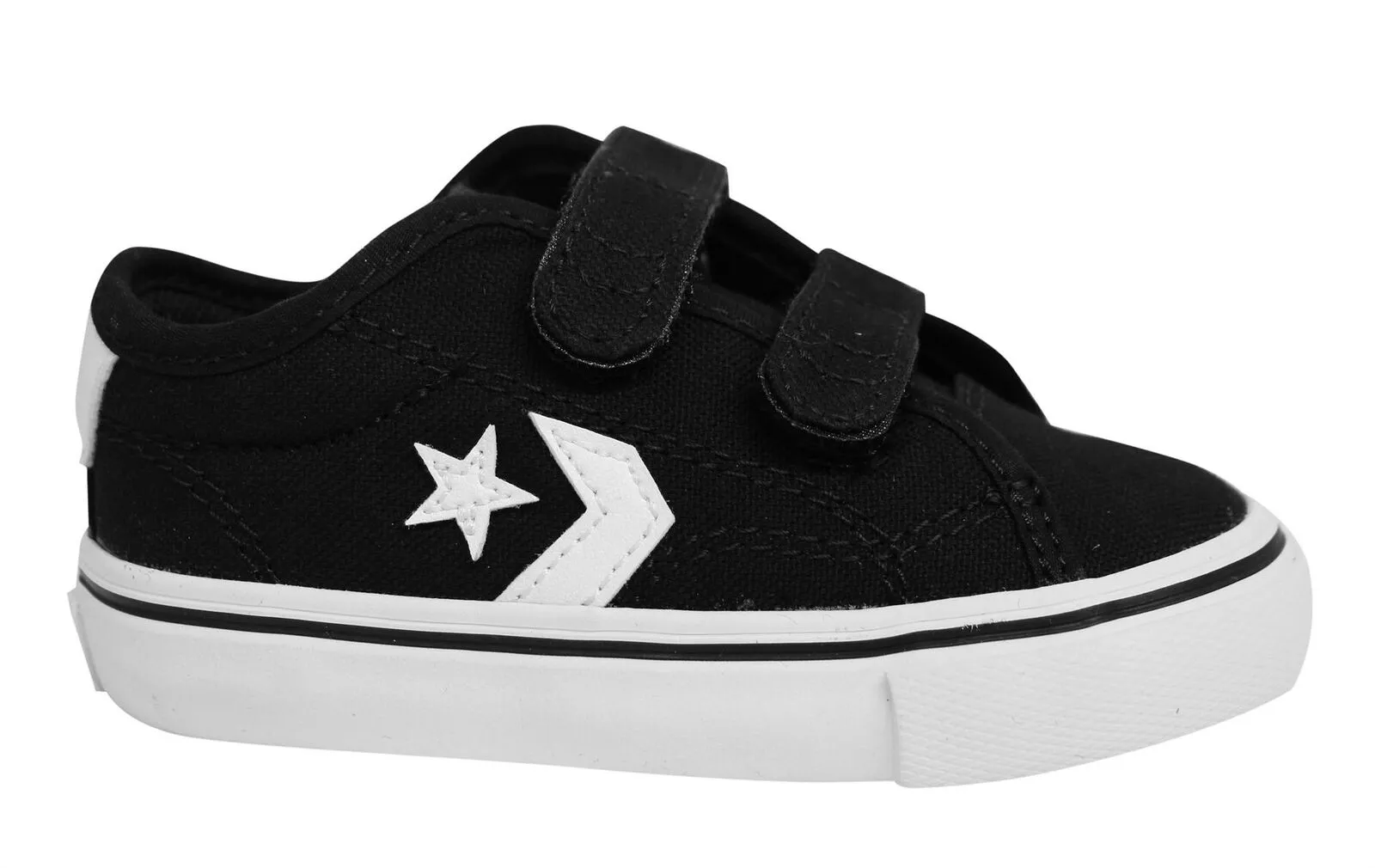 Converse Star Replay 2 Hook & Loop Ox Kids Toddlers Trainers Black 763562C