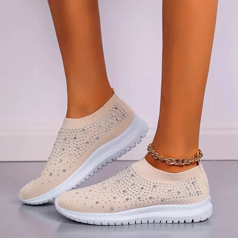 Crystal Mesh Sneakers with Breathable Design - Stylish & Comfortable Footwear | 7 Colors & Sizes 35-43