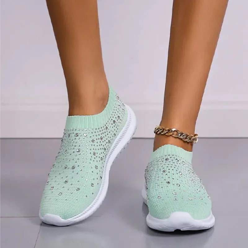 Crystal Mesh Sneakers with Breathable Design - Stylish & Comfortable Footwear | 7 Colors & Sizes 35-43