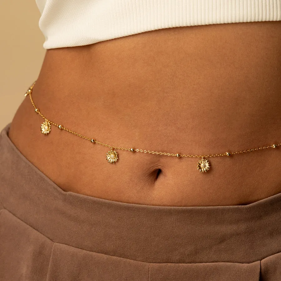 Daisy Multi Gold Body Chain