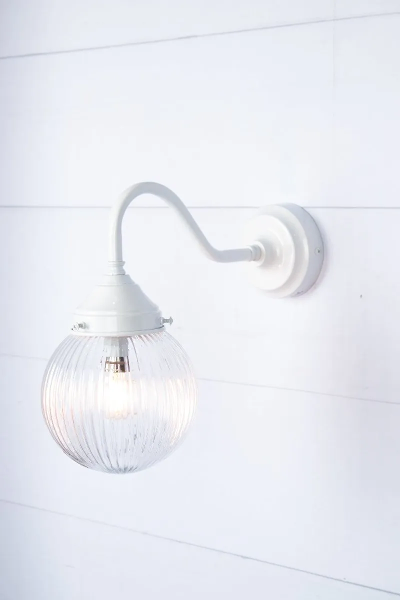 Dakota Reeded Glass Exterior Light