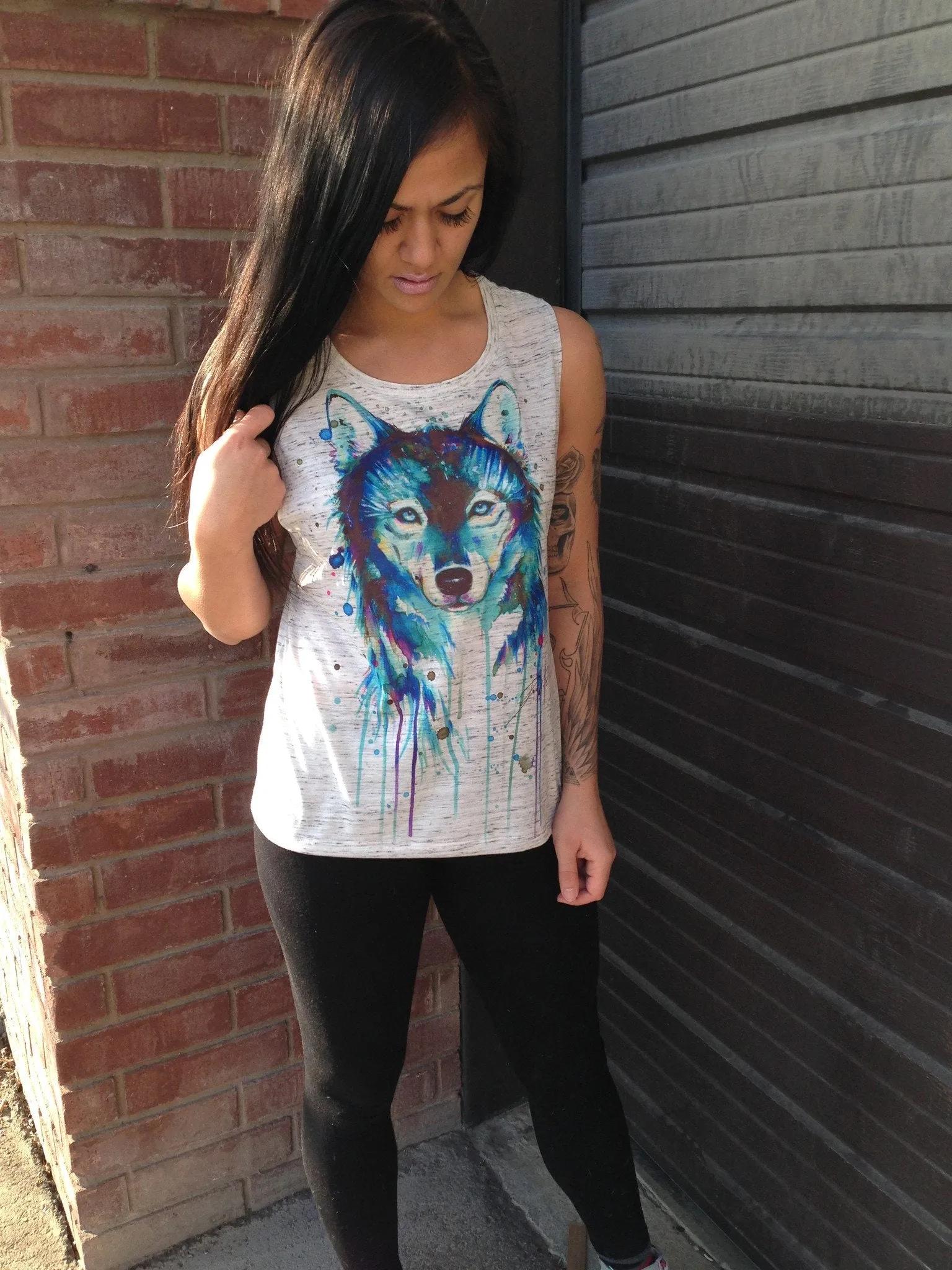 Dark Wolf Flowy Muscle Tee