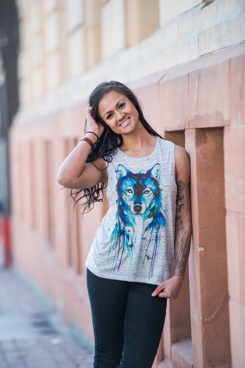 Dark Wolf Flowy Muscle Tee