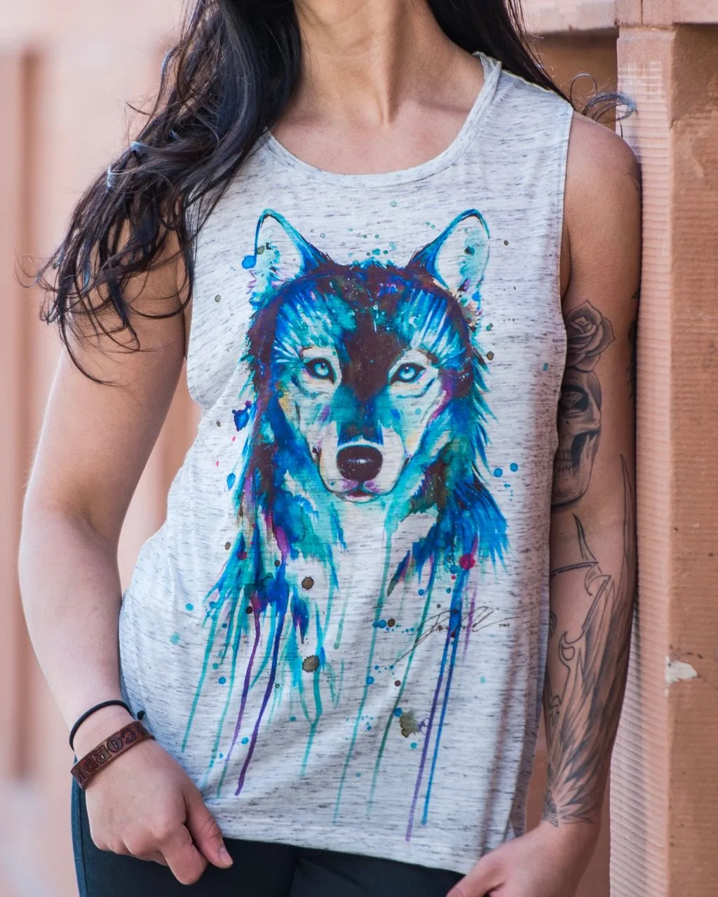 Dark Wolf Flowy Muscle Tee