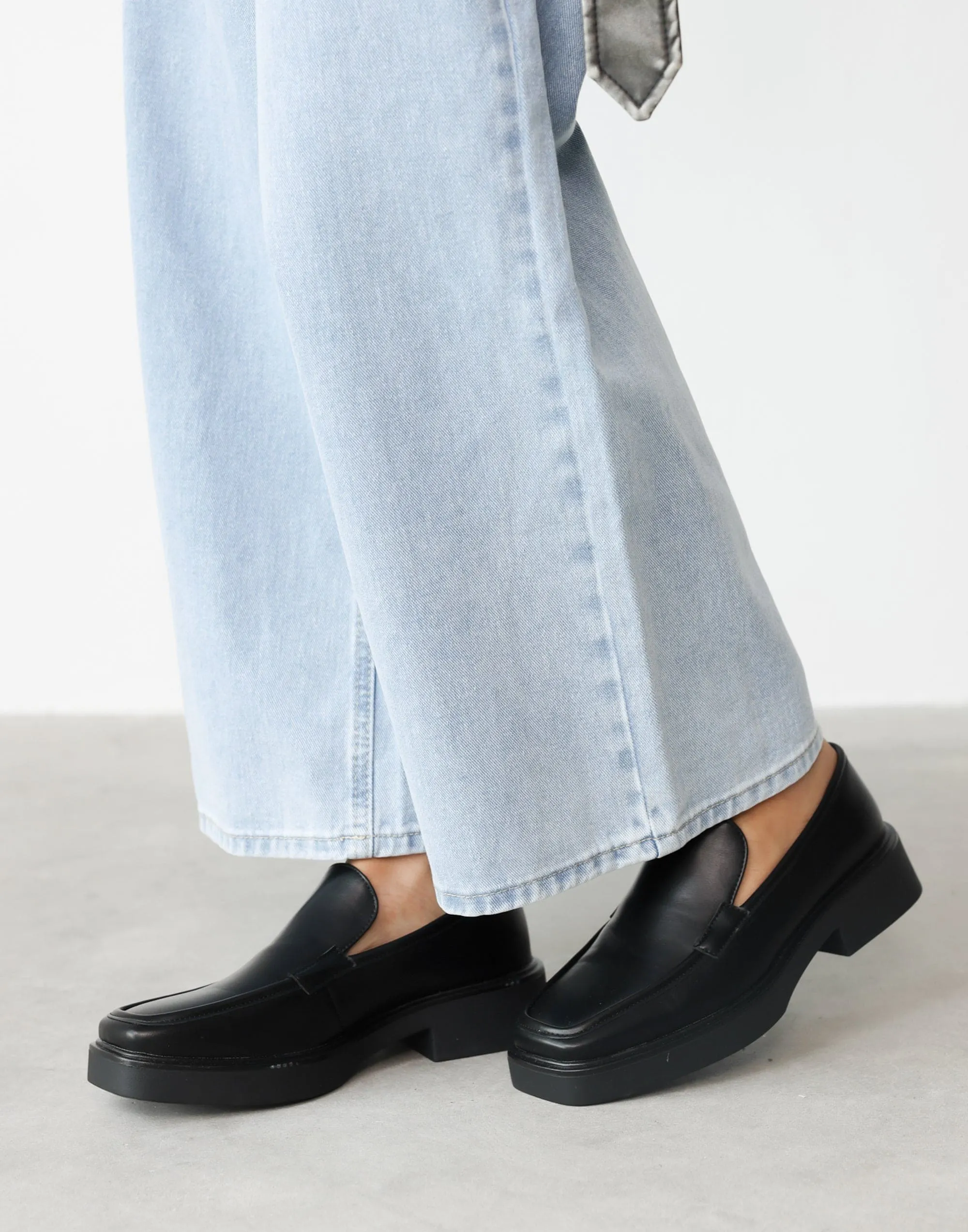 Ennzo Loafers (Black Smooth PU) - By Therapy