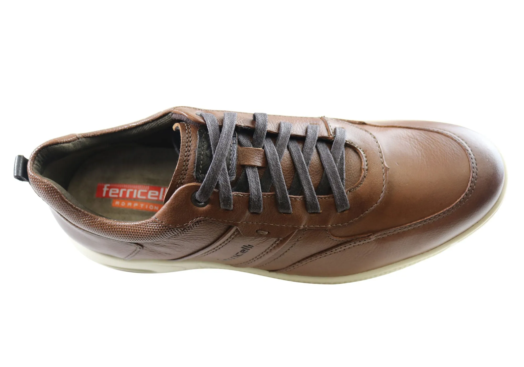 Ferricelli Shawn Mens Leather Lace Up Casual Shoes Made In Brazil