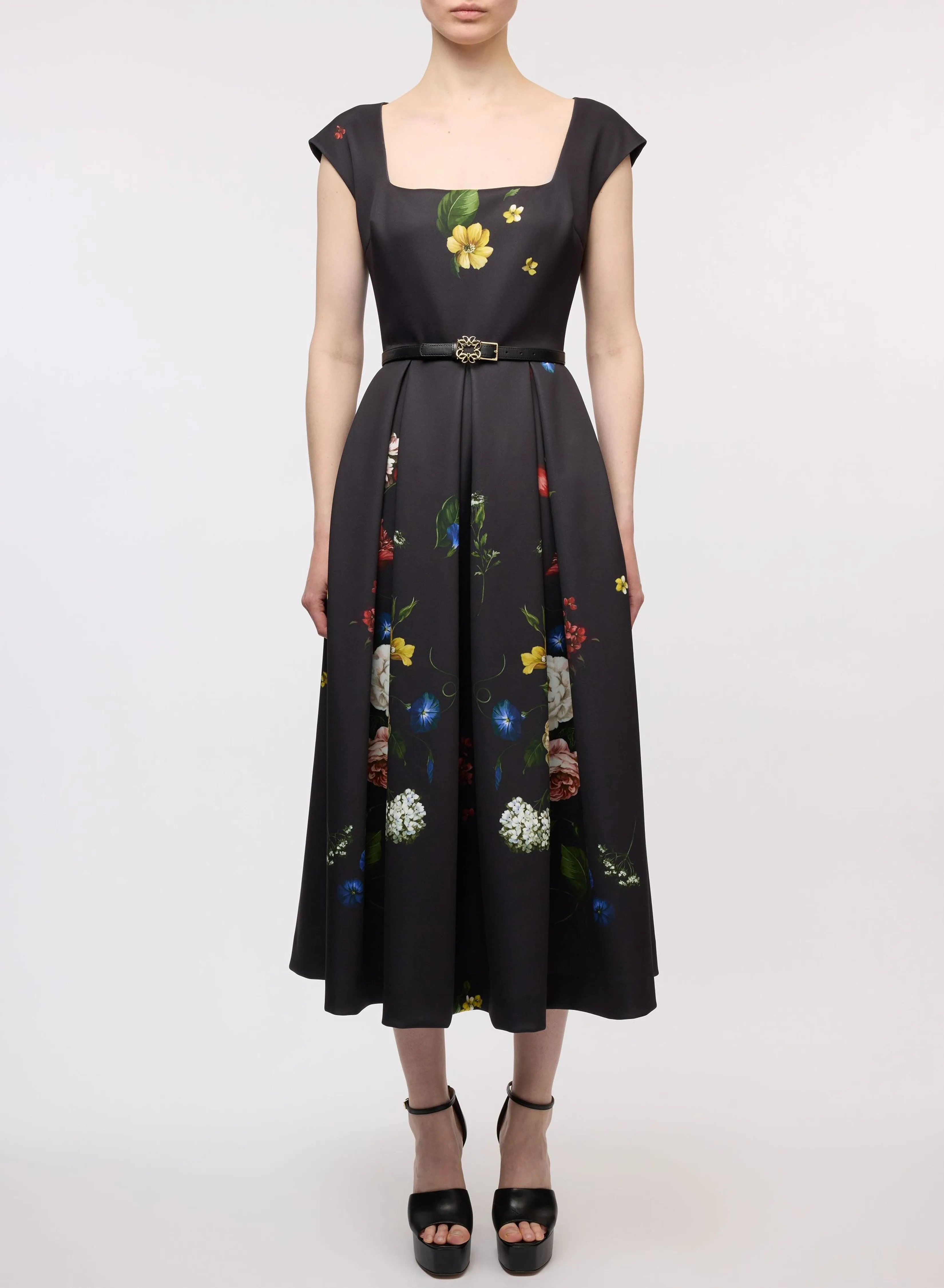 Flower Print Scuba Dress