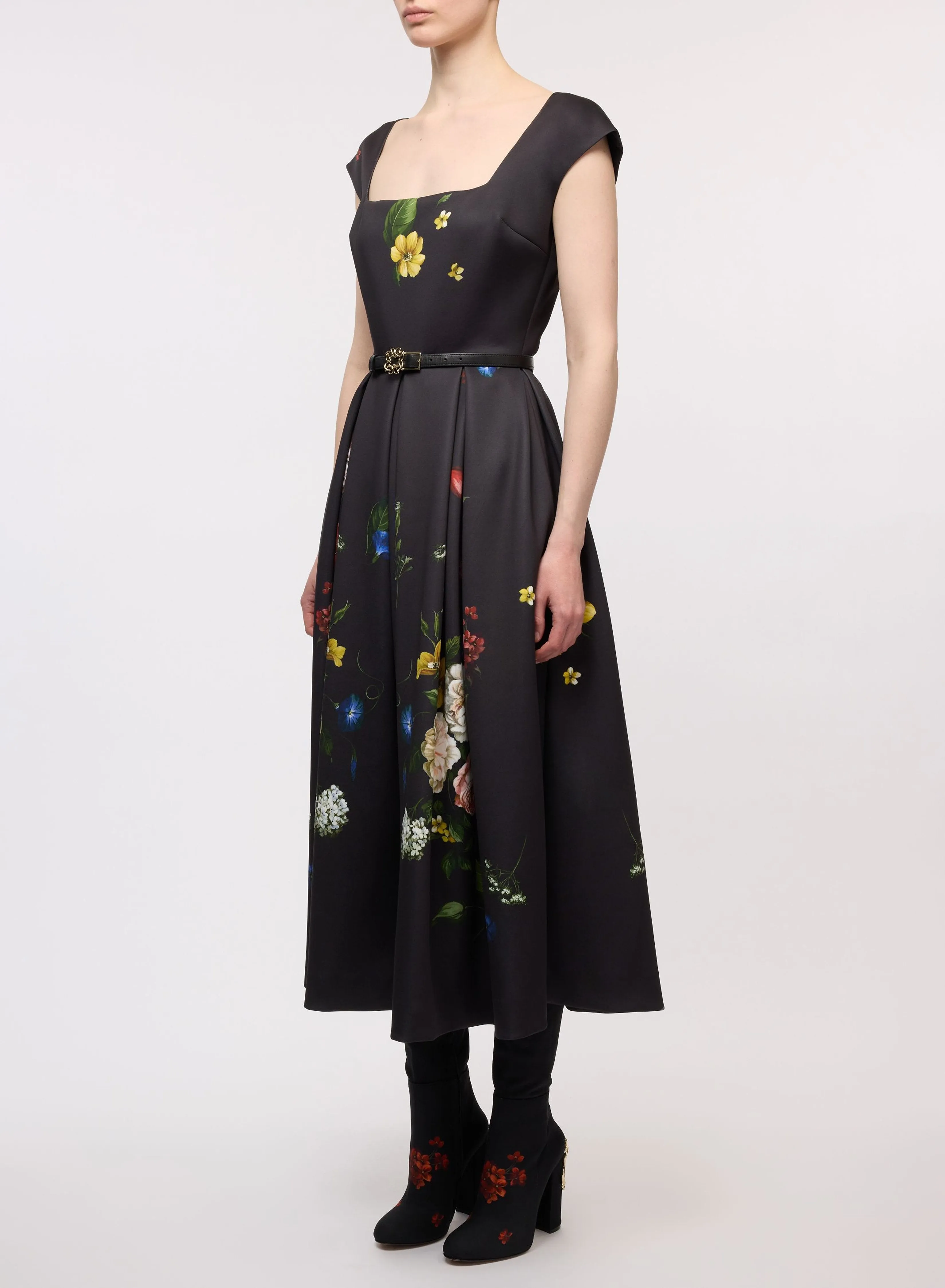 Flower Print Scuba Dress