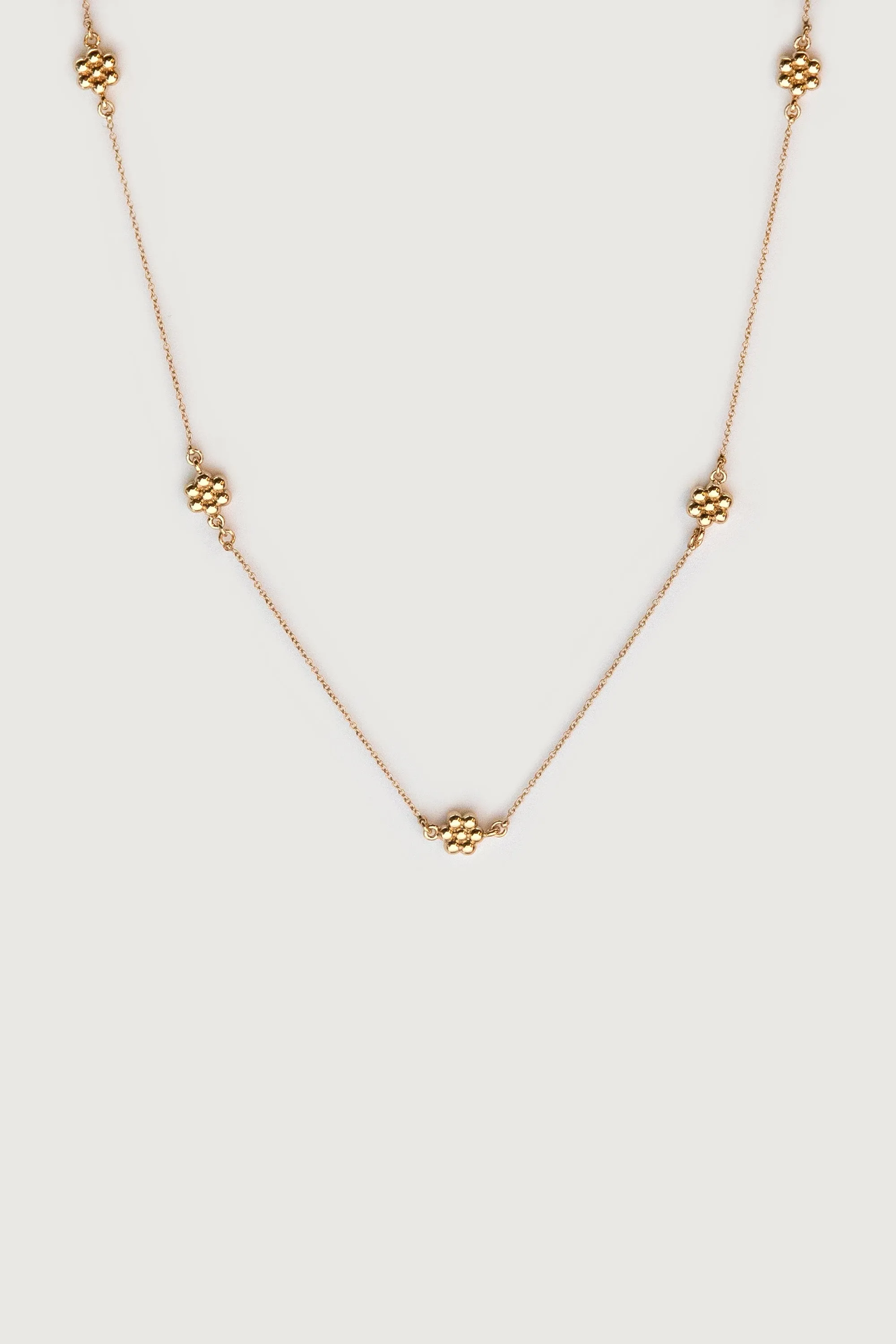 FLOWER ROLO CHAIN NECKLACE