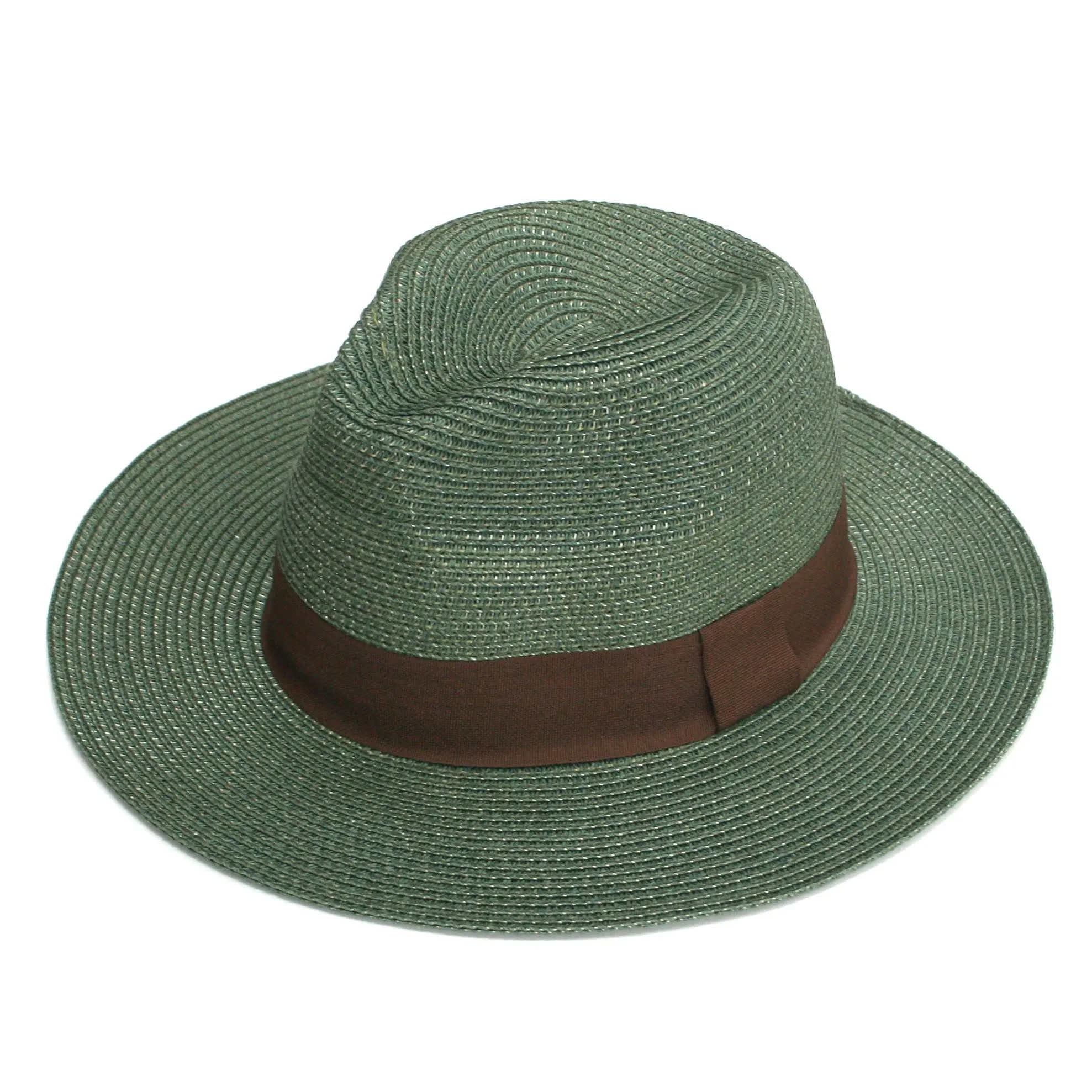 Forest Green Panama Folding Hat (59cm)