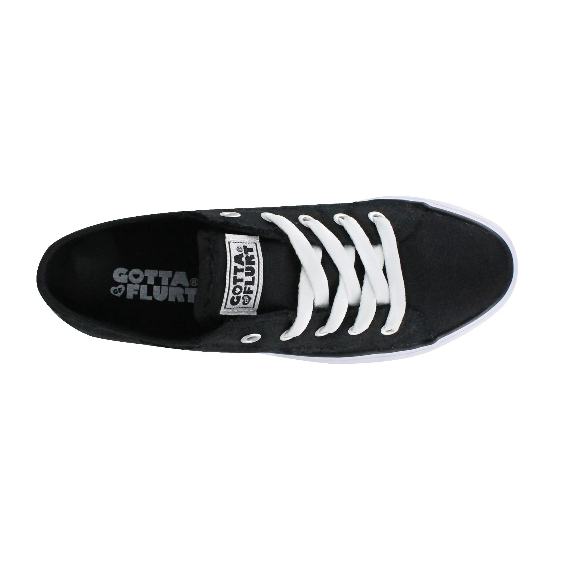 Gotta Flurt Women's Classic II Black Canvas Low-Top Casual Sneaker