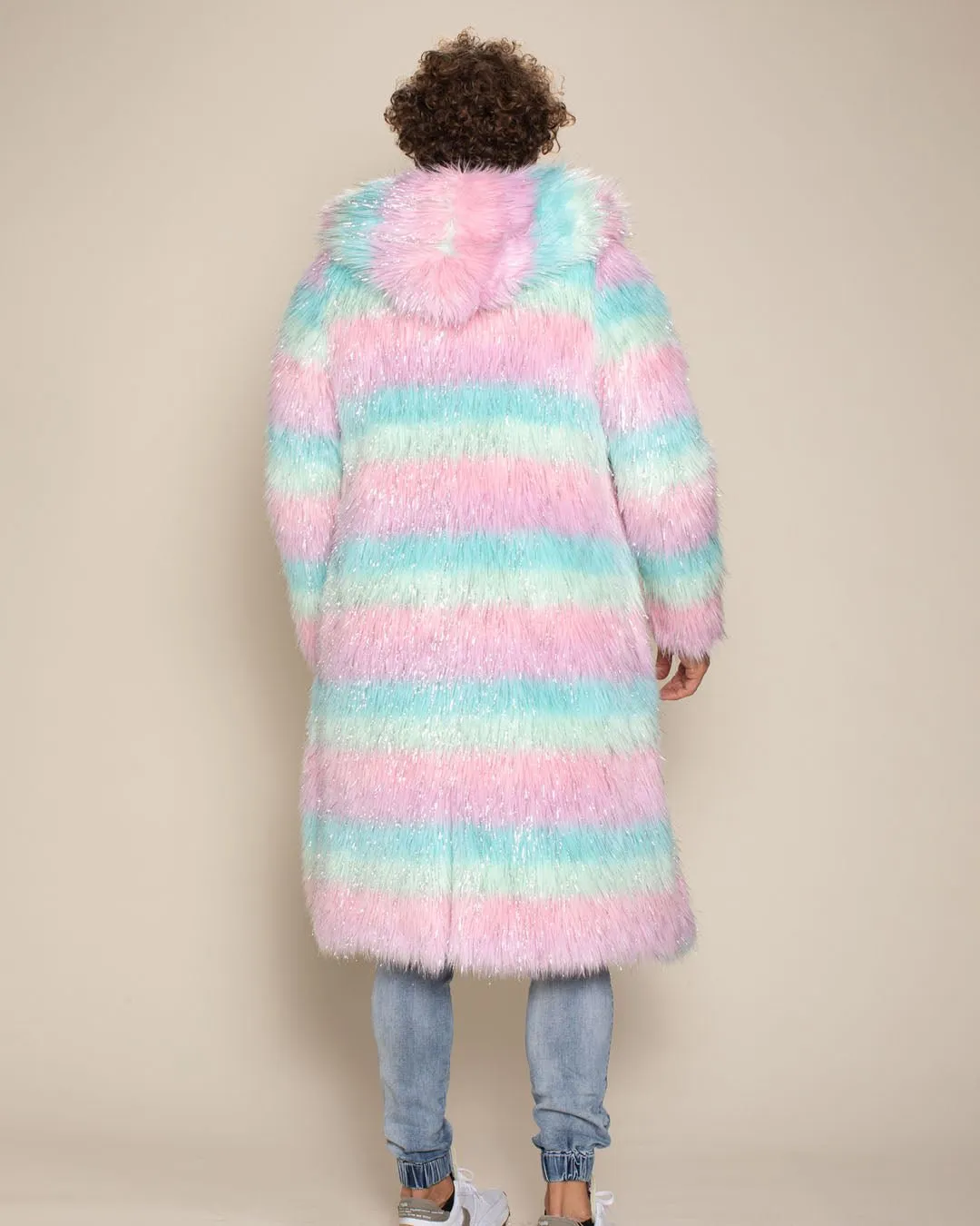 Hooded Men's Long Faux Fur Coat | Doll Party