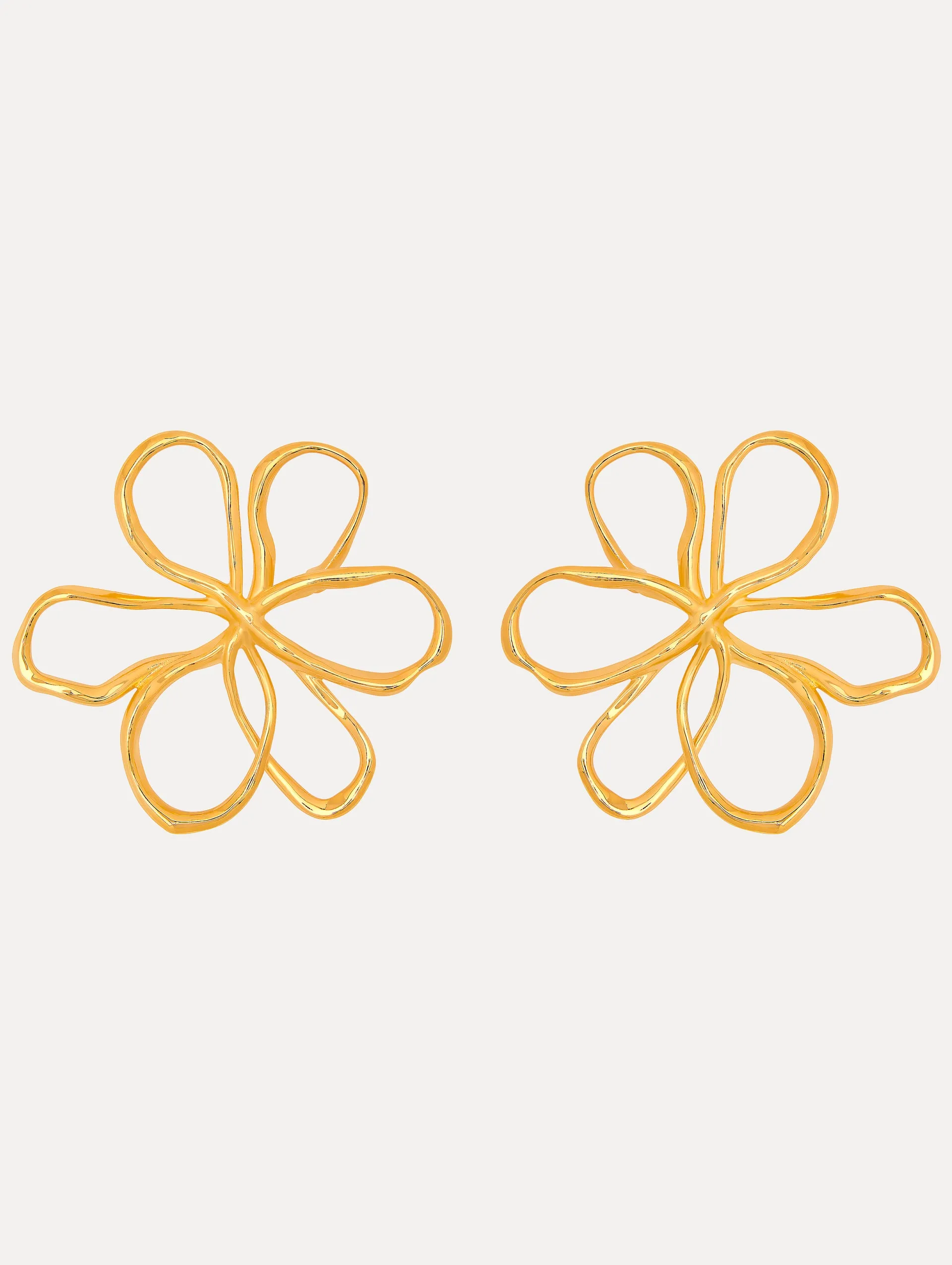 Large Threaded Flower Earrings