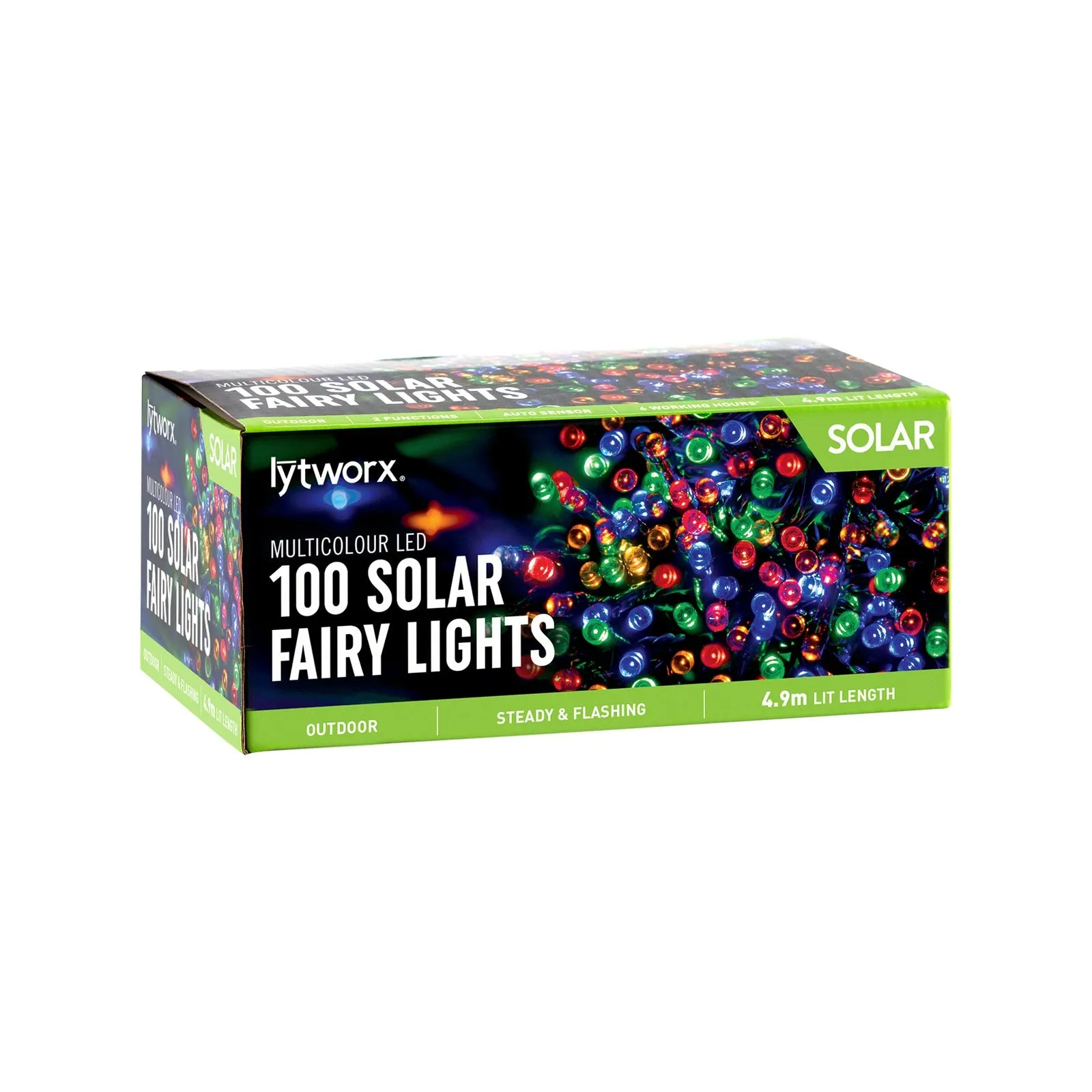 Lytworx 100 Multicolour LED Solar Fairy Light