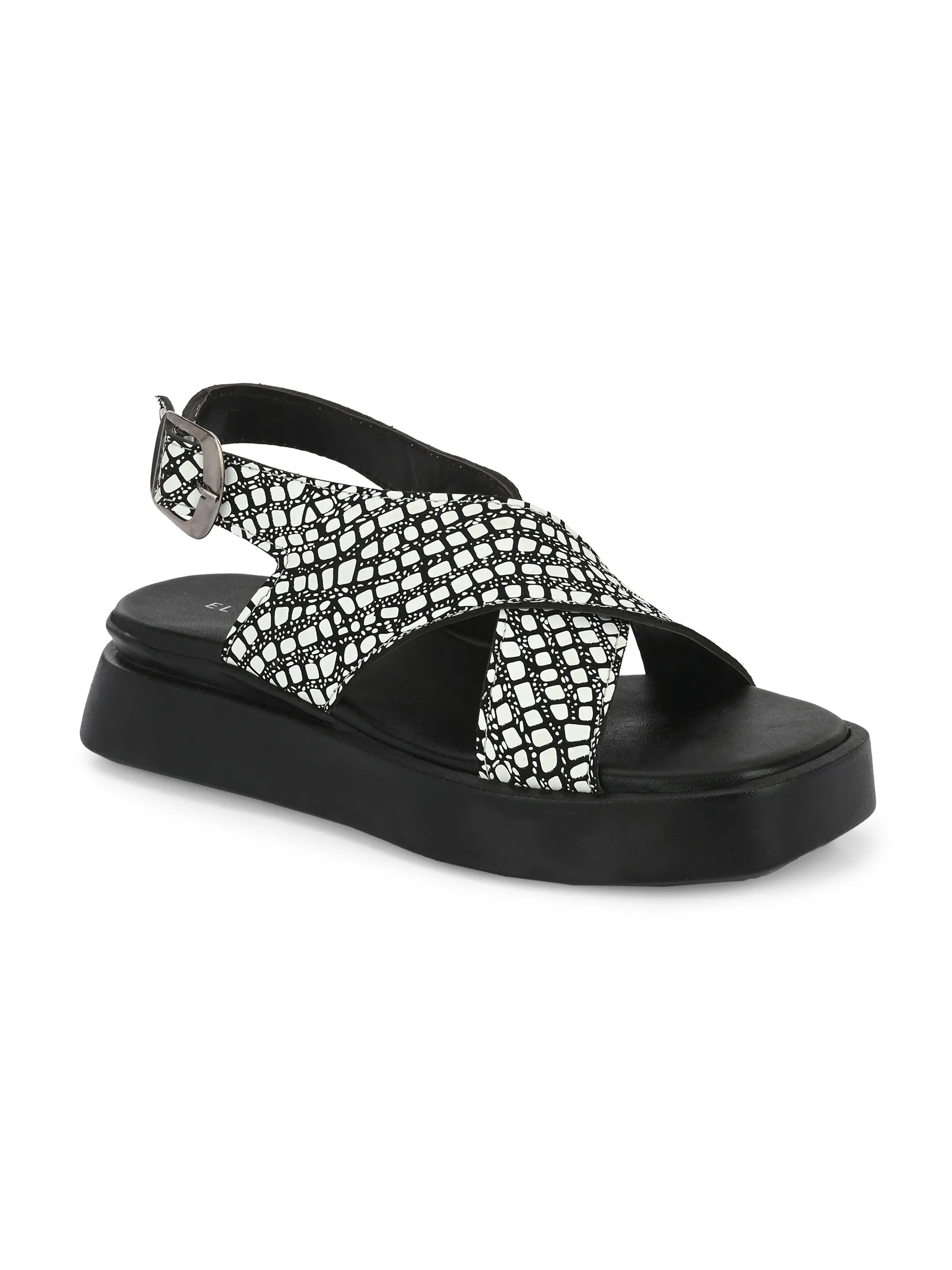 Obsidian Cross-Strap Sandal For Women