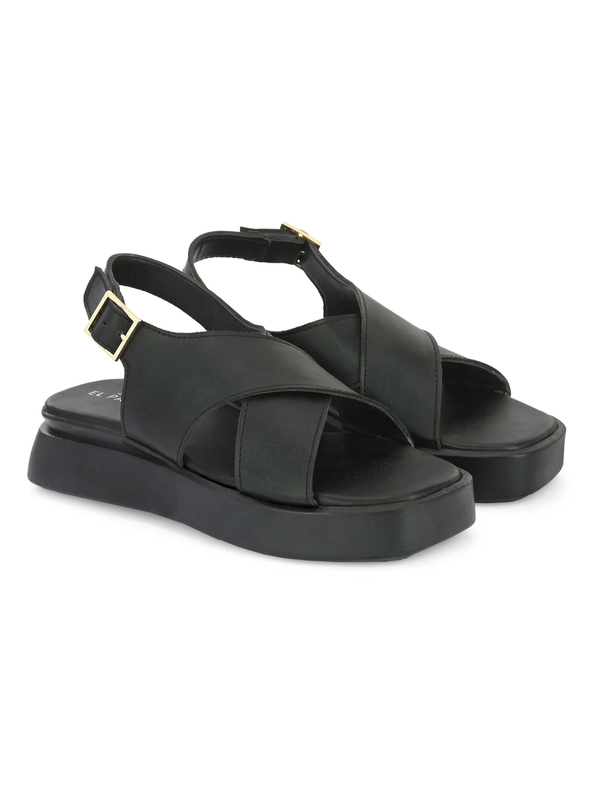 Obsidian Cross-Strap Sandal For Women