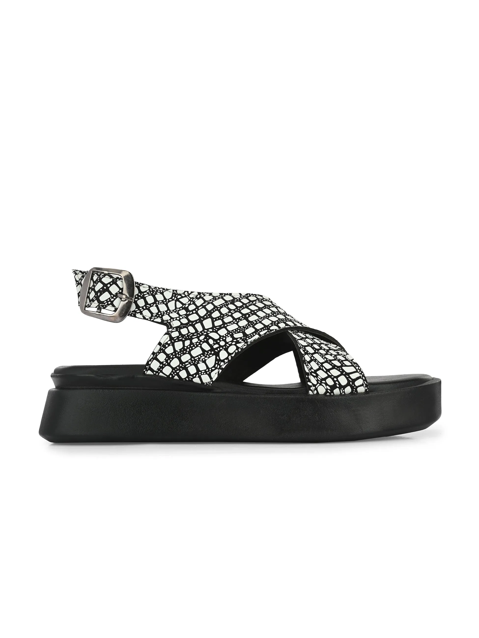 Obsidian Cross-Strap Sandal For Women