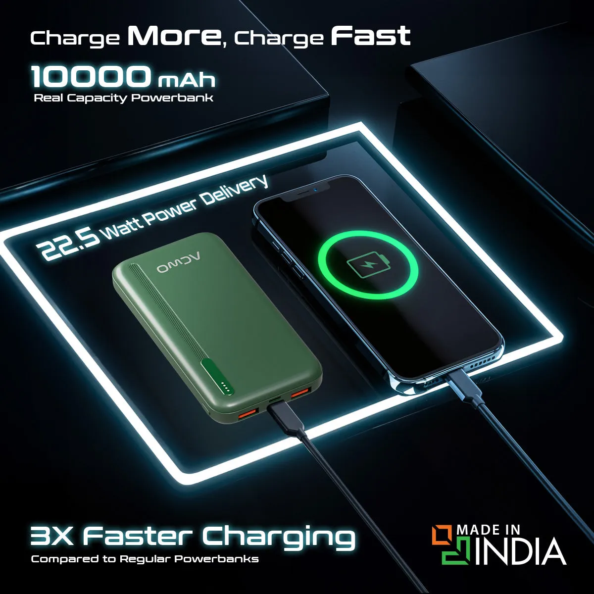 POwER 711 - 10000 mAh Fast Charging Powerbank With 22.5W Output