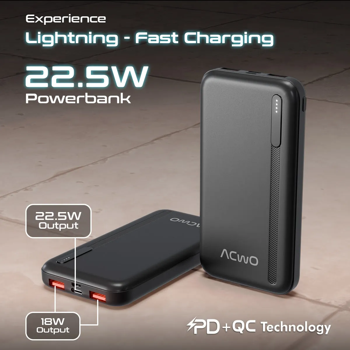 POwER 711 - 10000 mAh Fast Charging Powerbank With 22.5W Output