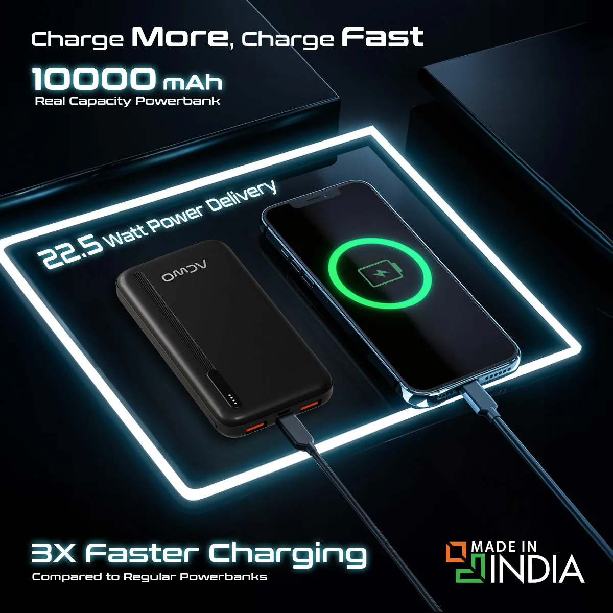 POwER 711 - 10000 mAh Fast Charging Powerbank With 22.5W Output