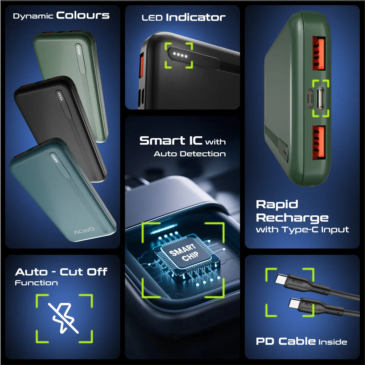 POwER 711 - 10000 mAh Fast Charging Powerbank With 22.5W Output