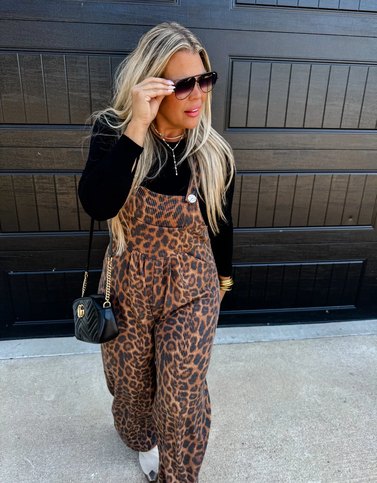 PRE-ORDER Cheetah & Solid Karli Boho Overalls